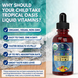 Goût agréable des gouttes Tropical Oasis D3K2, adapté à un usage quotidien