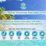 Bouteille de Tropical Oasis de 473 ml, pratique et compacte.