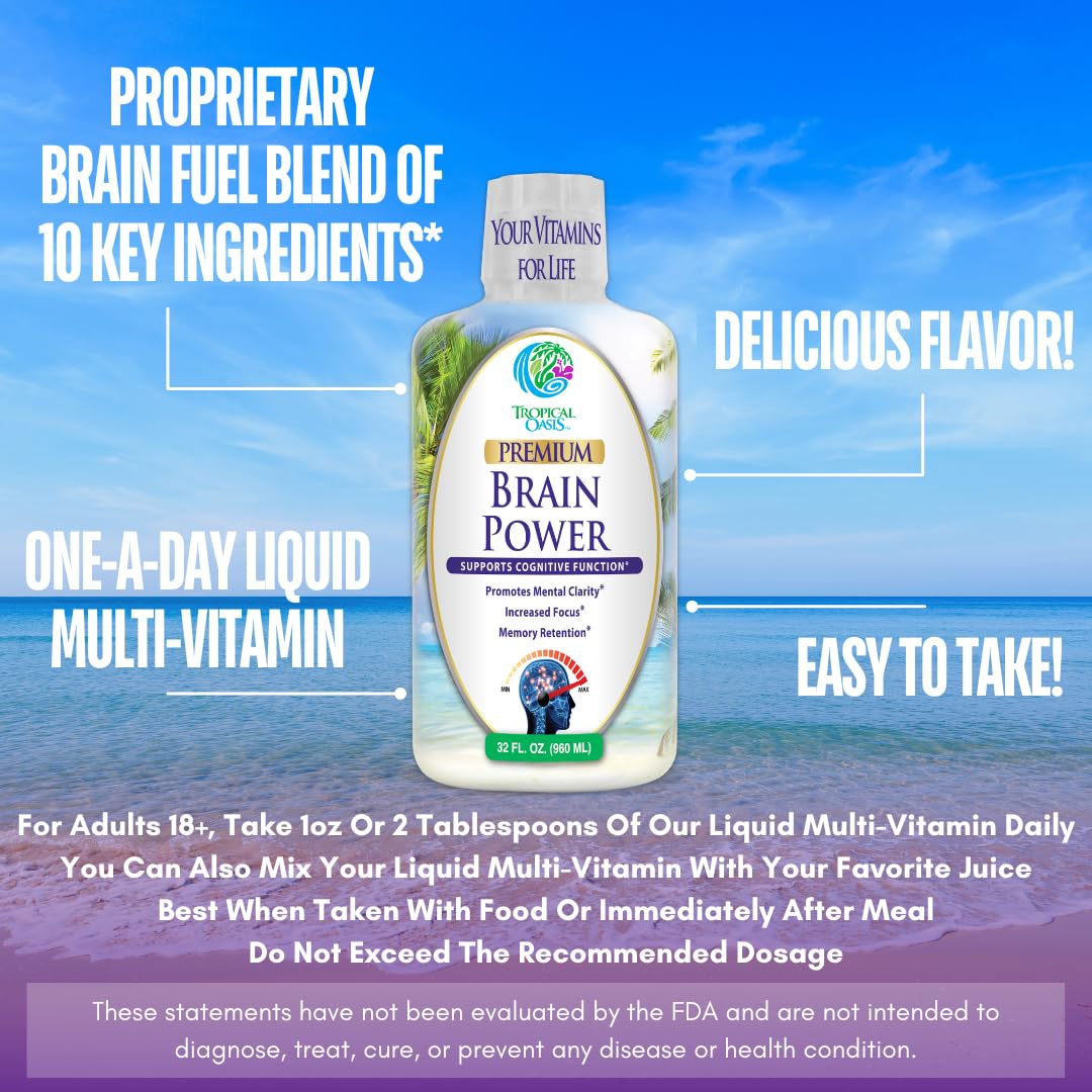 Brain Power Tropical Oasis: procédé froid préservant nutriments et saveur.