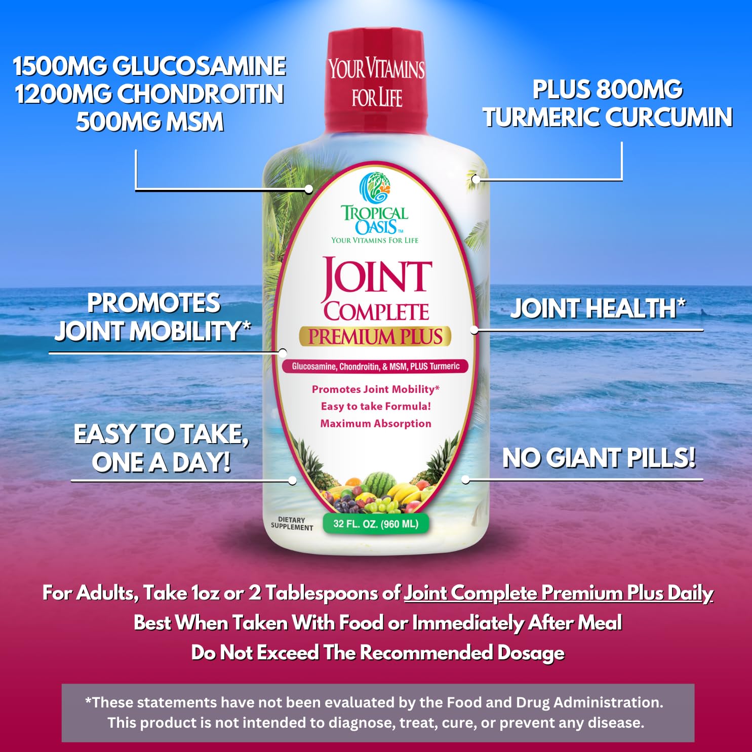 Absorption maximale présumée en forme liquide du Joint Complete Premium Plus.
