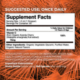 Pipette Tropical Oasis Vitamine C, dose quotidienne simple pour les tout-petits.