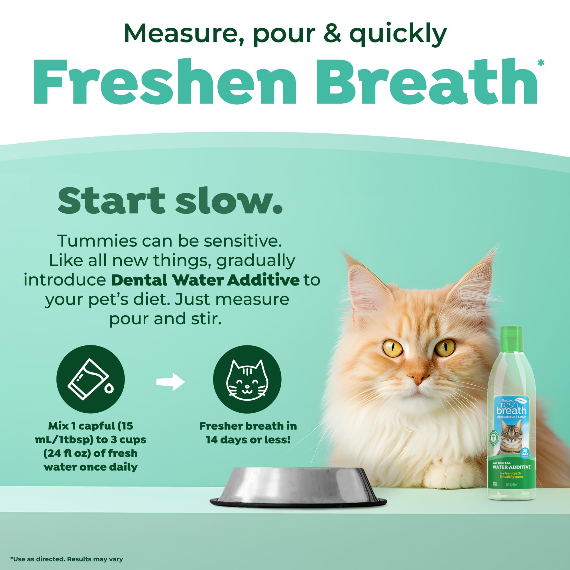 TropiClean — eau dentaire chat sans goût ni odeur.