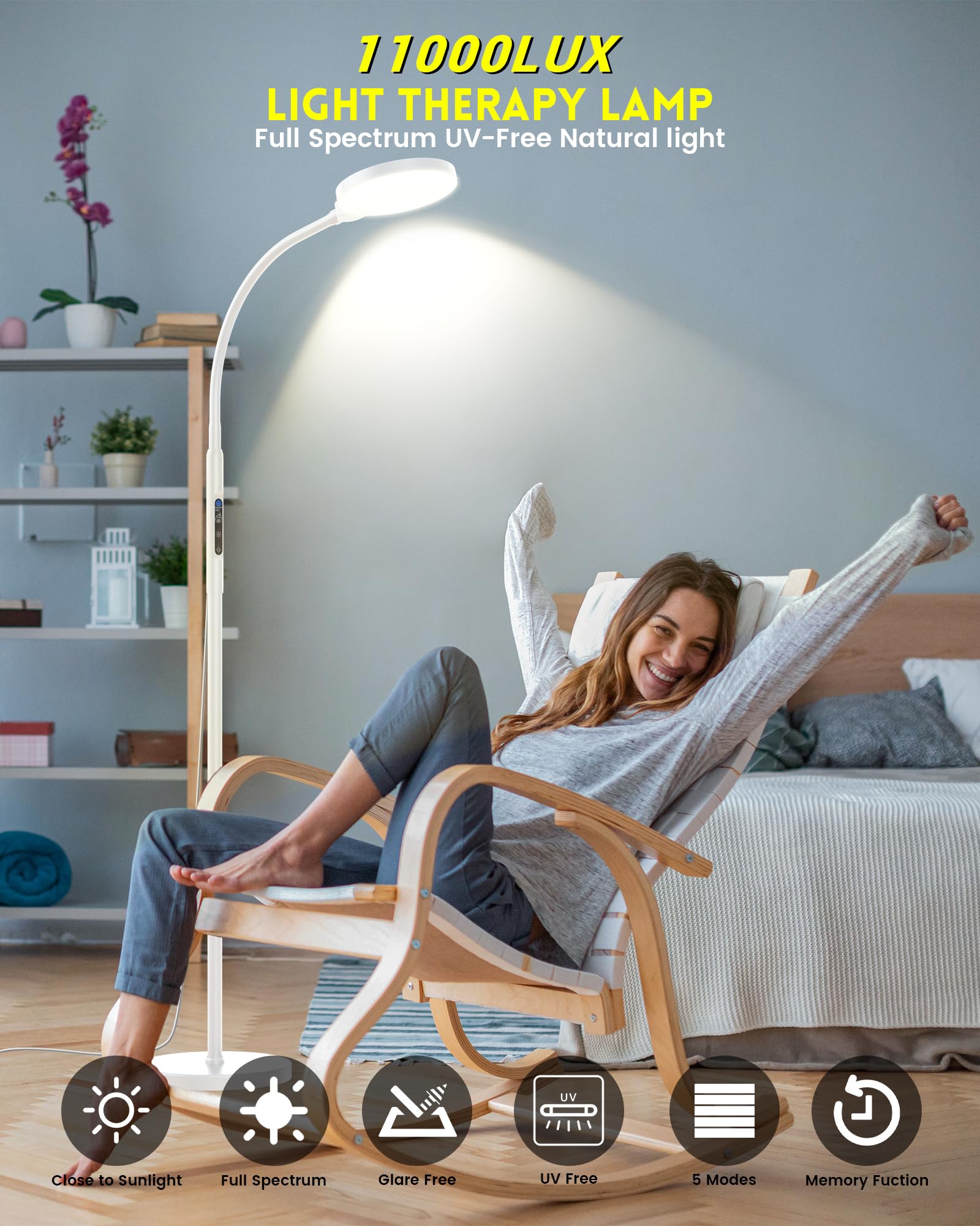 Lampe TroupePal avec 5 tonalités, ambiance chaude à froide.