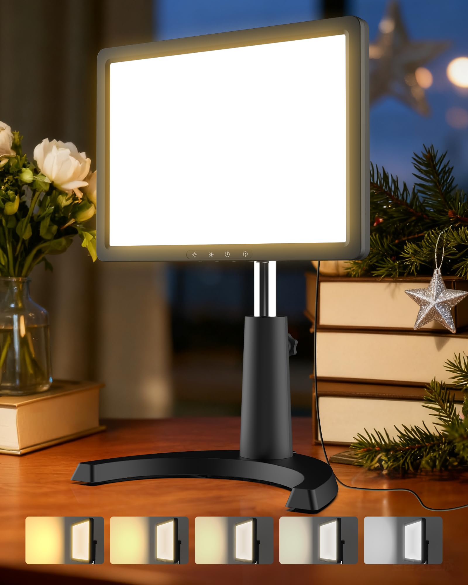 Lampe TroupePal, lampe de thérapie 12 000 lux pour énergie à domicile.