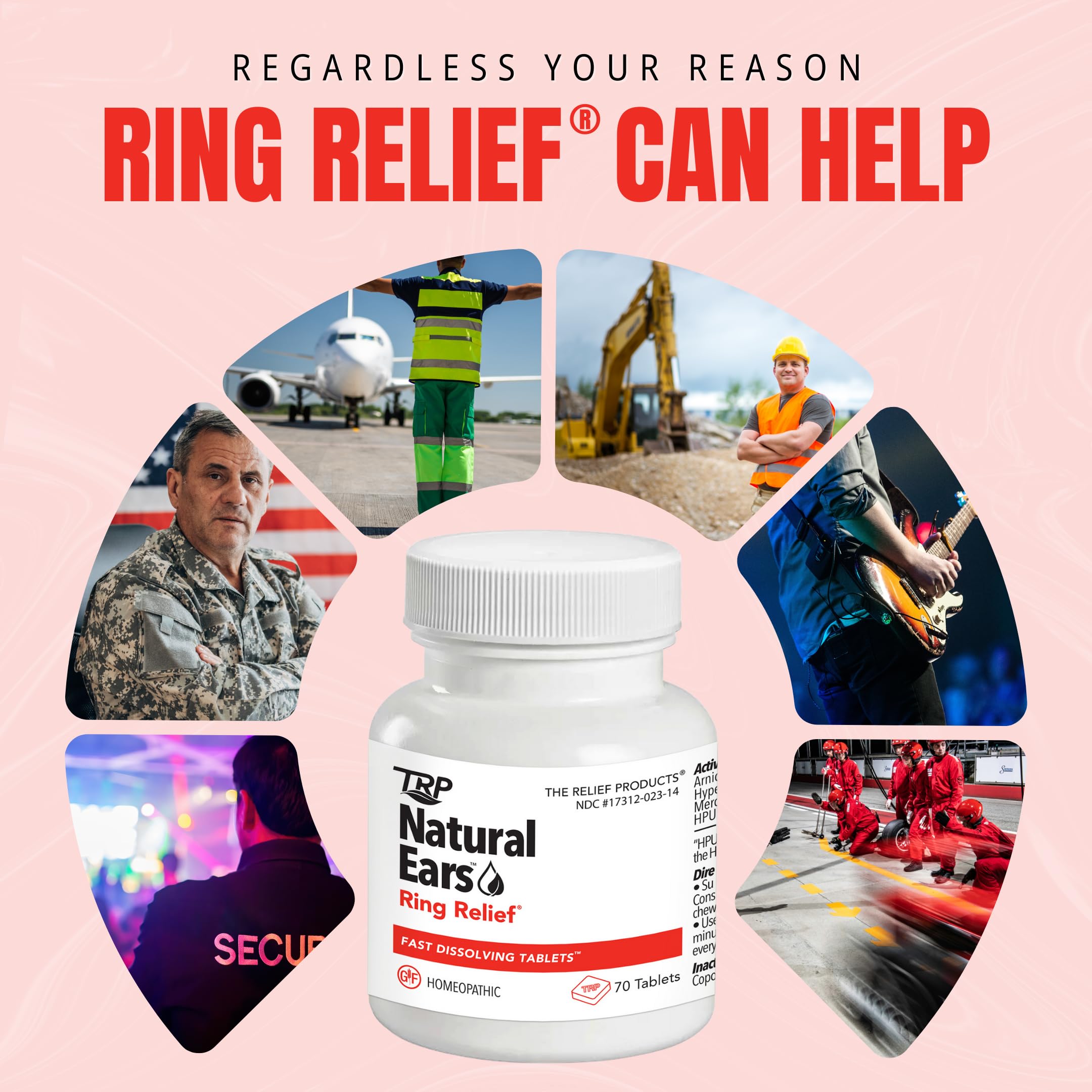 TRP Ring Relief — pastilles à dissolution rapide pour un soulagement discret