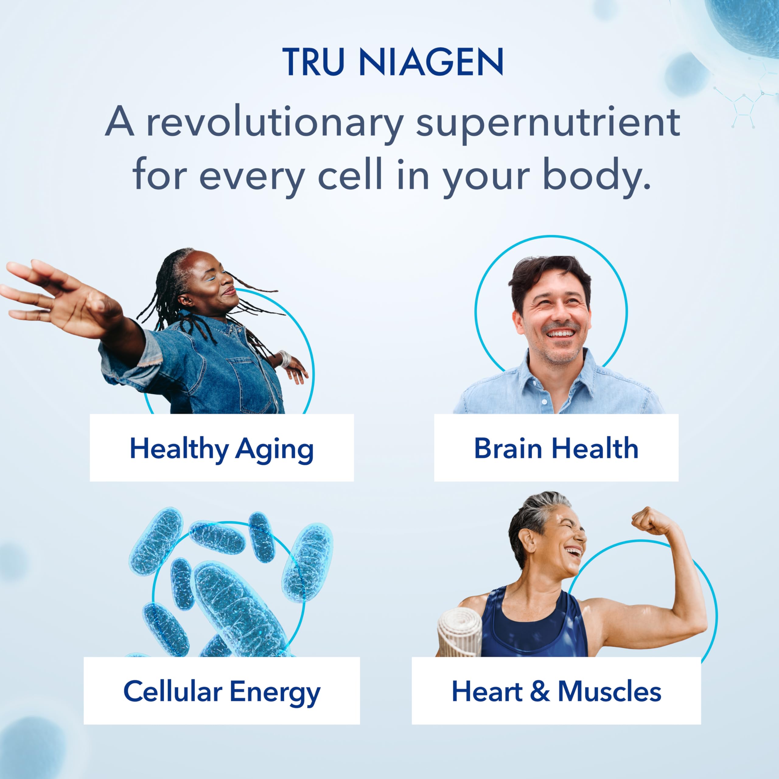 TRU NIAGEN Beauté Nad Plus — caplets-astaxanthine, élasticité et texture de peau améliorées.