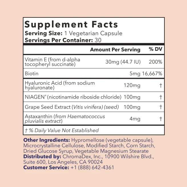 TRU NIAGEN Beauté Nad Plus — cuillère-dose, dosage pratique pour l'apport quotidien.