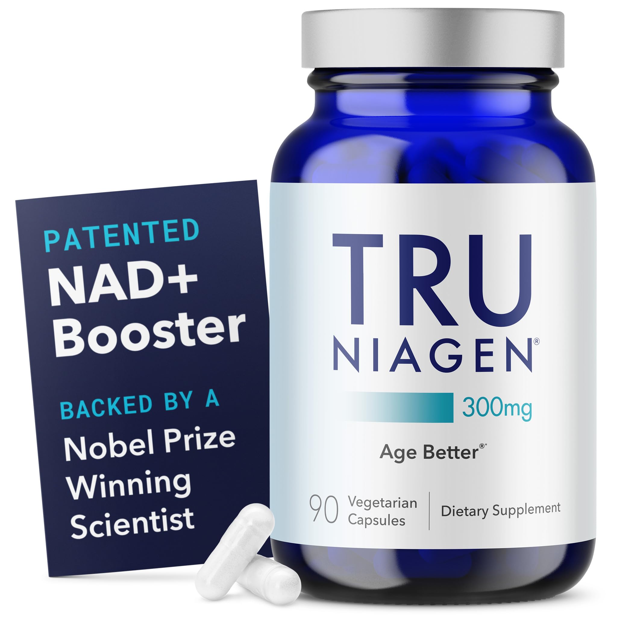 TRU NIAGEN – Bouteille et etiquette, présentation premium pour prise quotidienne.