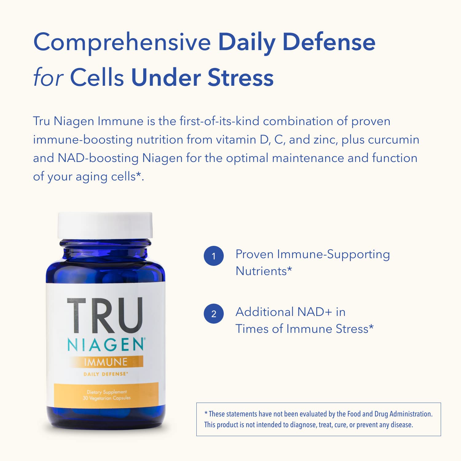 TRU NIAGEN Immune – vitamine C issue de fermentation, apport pratique.