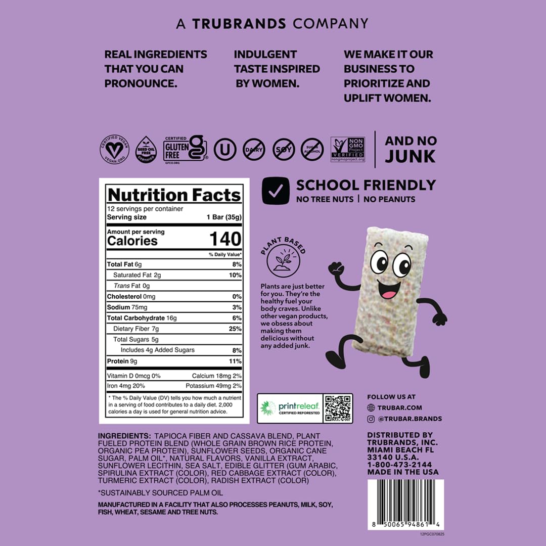 TRUBAR sans gluten: barre protéinée enfant idéale pour la collation scolaire.