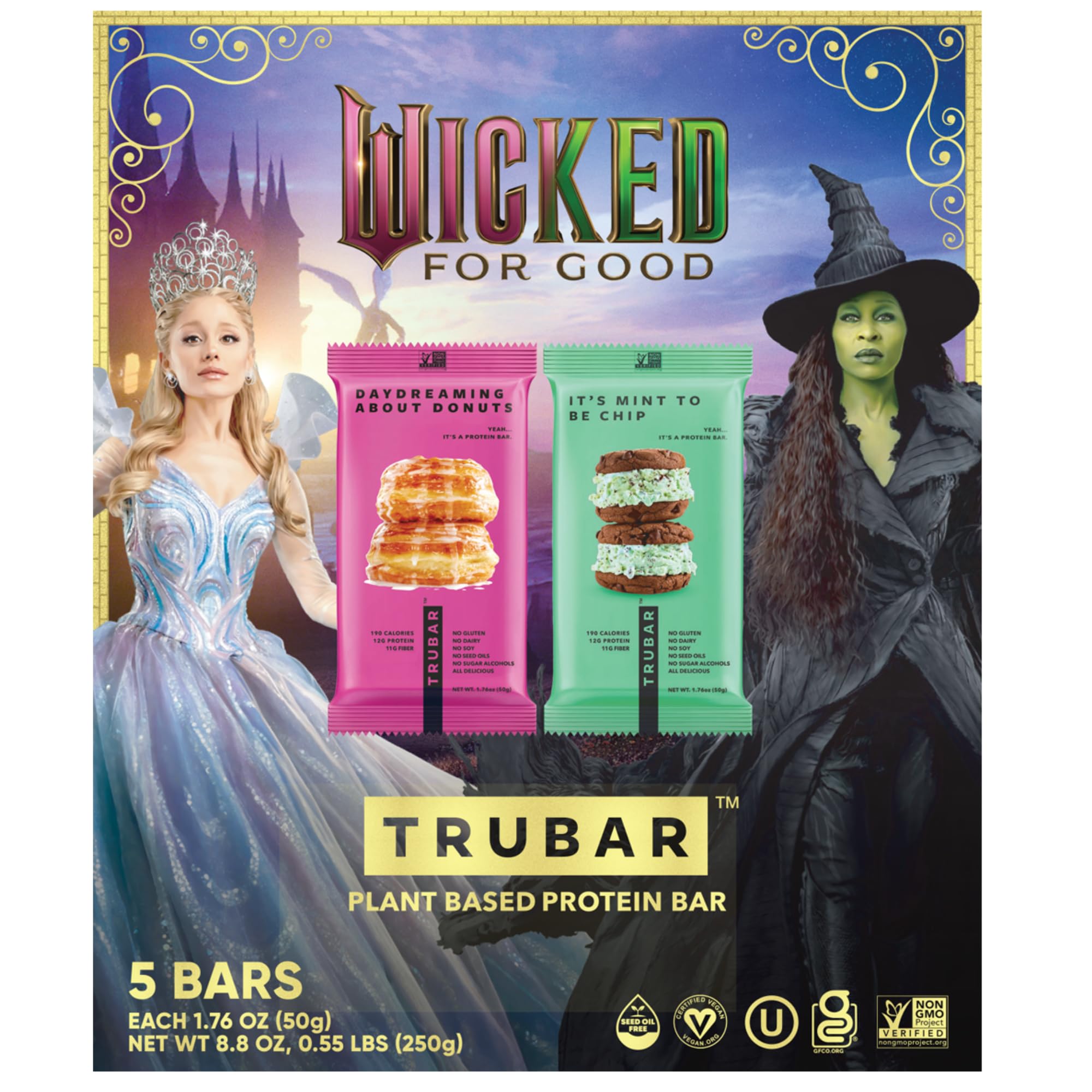TRUBAR Wicked Sans alcool et sans sucre, snack pratique et sain.