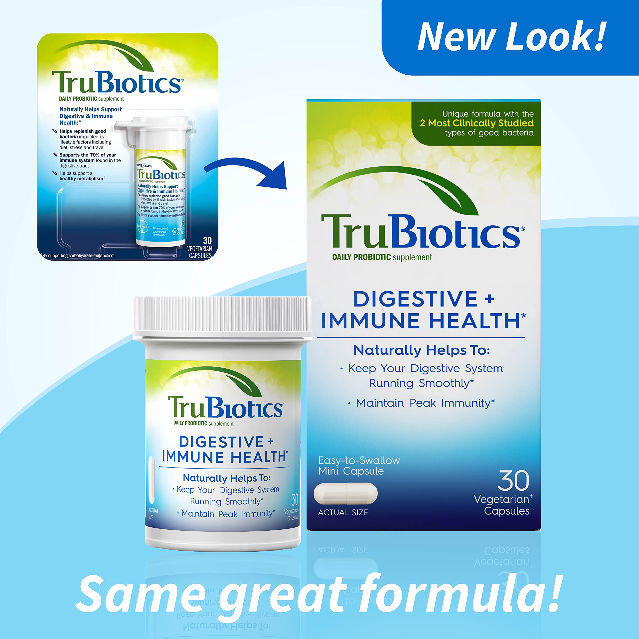 TruBiotics: capsules-probiotiques pour une routine quotidienne pratique.