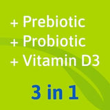 Étiquette TruBiotics montrant FOS et vitamine C comme ingrédients clés.