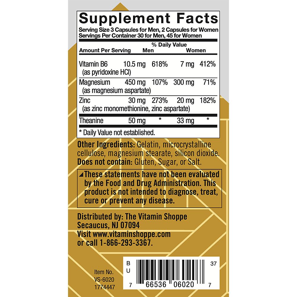 Étiquette True Athlete ZMA + L Theanine sur l’emballage clair.