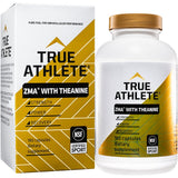 True Athlete ZMA Theanine en bouteille peut soutenir la récupération musculaire après l’effort.