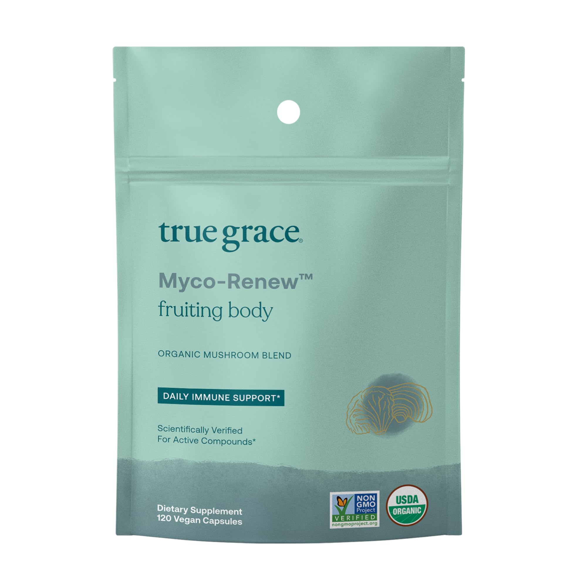 True Grace – capsules Myco-Renew, soutien immunitaire quotidien.