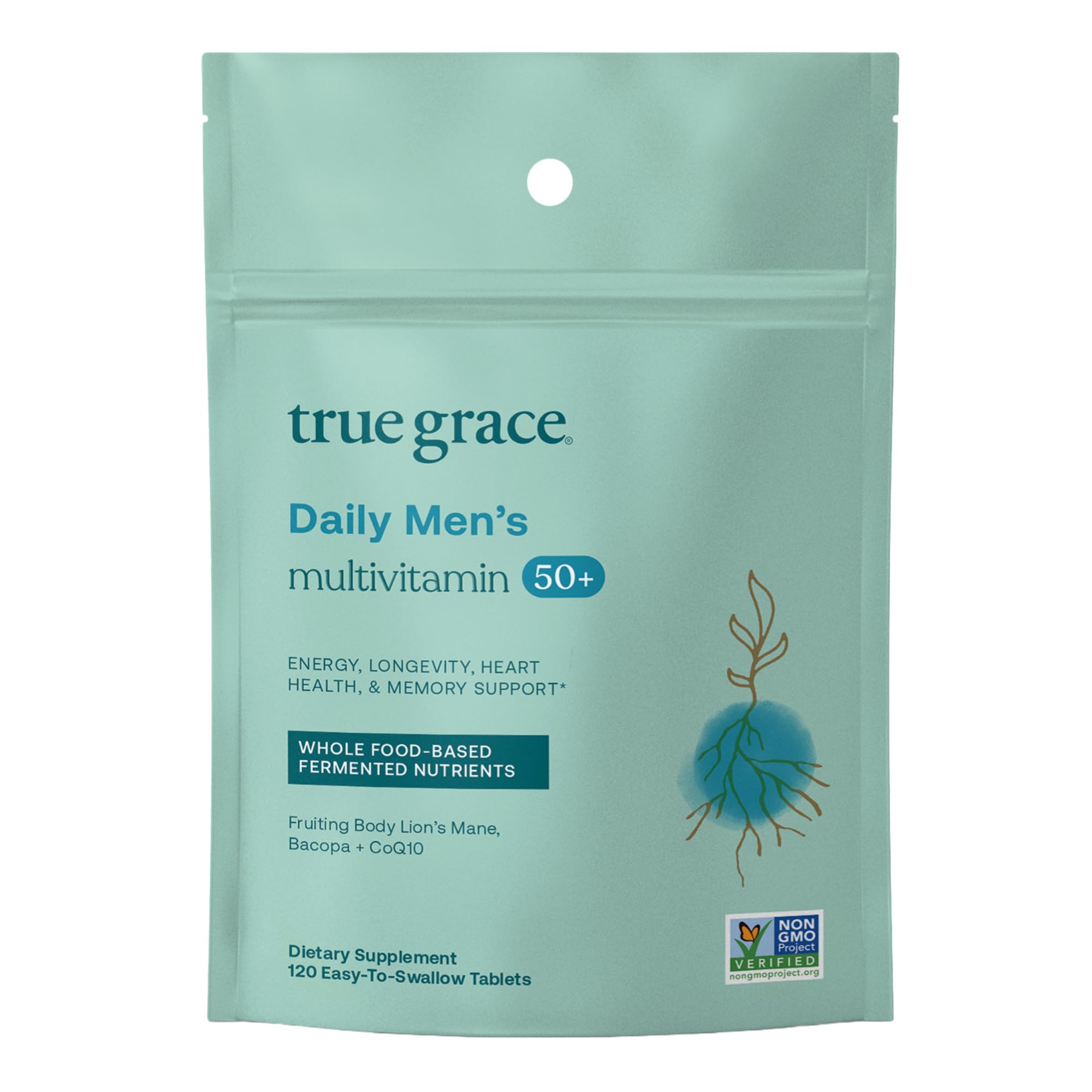 True Grace Multivitamine Quotidienne Masculine — boîte réutilisable pour une routine durable.