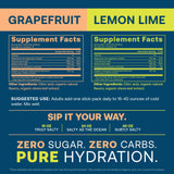 True Grace ElectroMag citron-lime sachet, saveur rafraîchissante sans glucides.