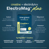 True Grace ElectroMag + Creatine: sachet Lemonade, équilibre électrolytique lors des entraînements