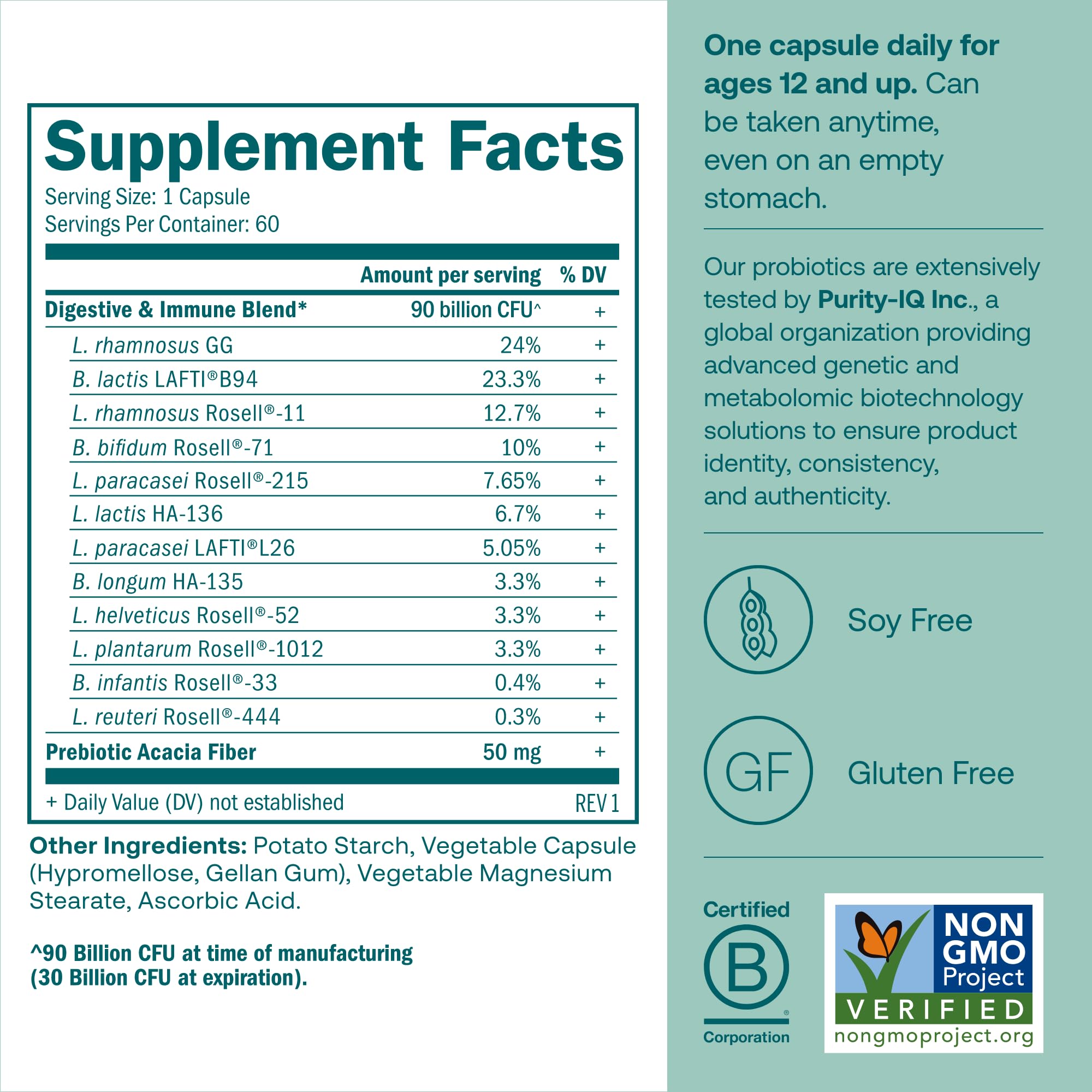 True Grace Probiotique Capsules Végétariennes: faciles à avaler.
