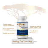 True Healing Naturals Mito Rescue étiquette claire et informations transparentes