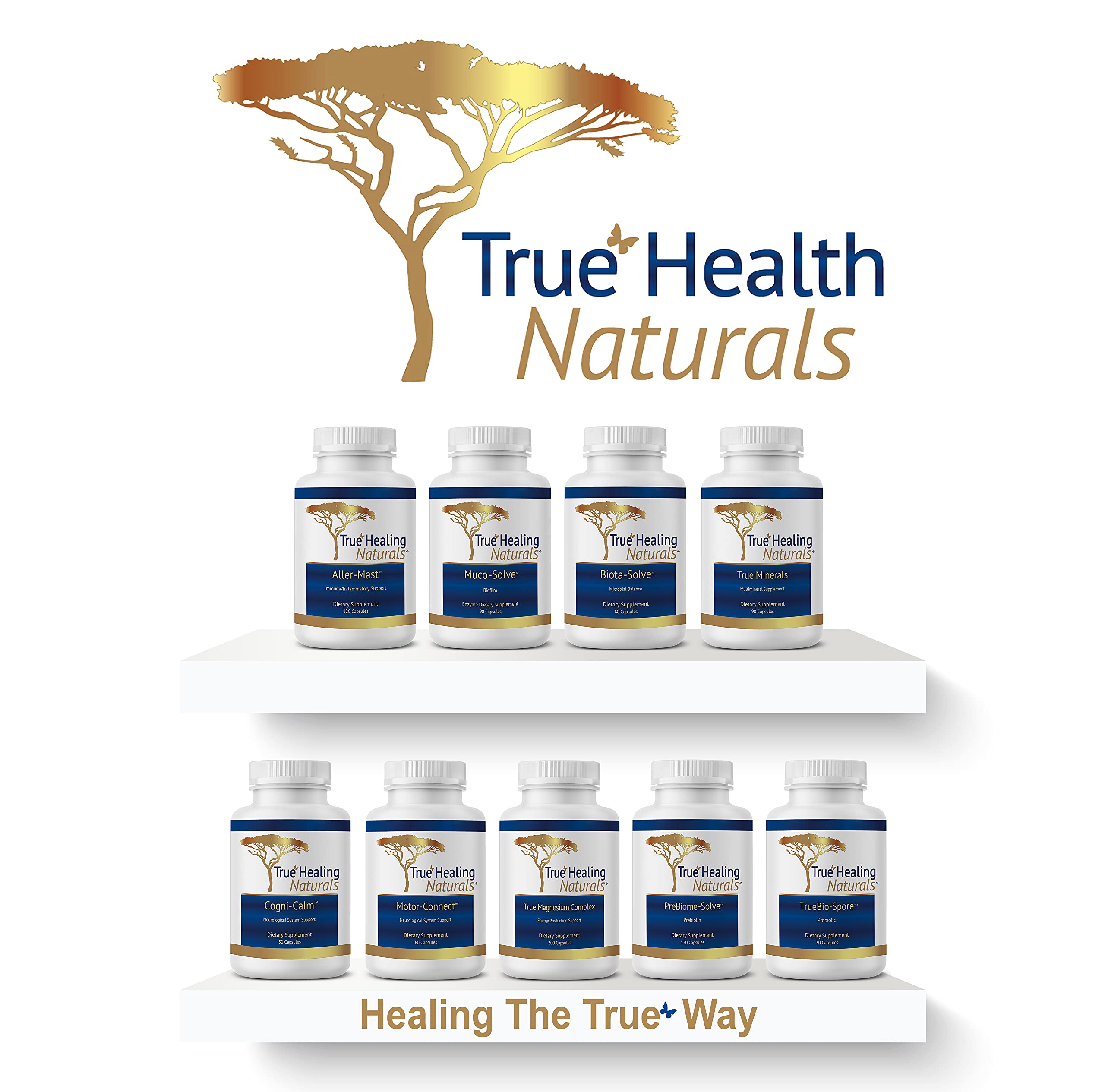 True Healing Naturals True Minerals, scène-naturelle, évoque bien-être et sérénité.