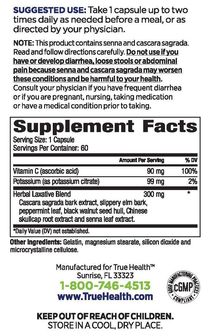True Health Advanced Colon Care II — capsules visibles pour soutenir un transit régulier.