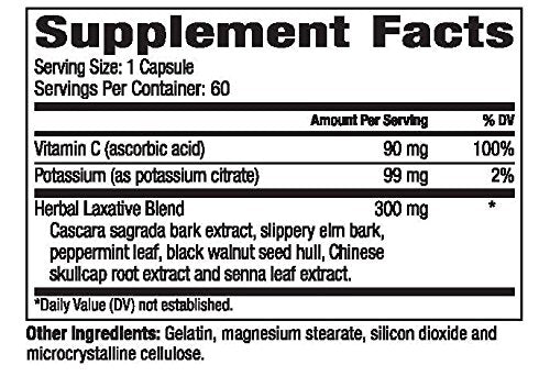 True Health Advanced Colon Care II — étiquette décrivant les capsules et la routine digestive.