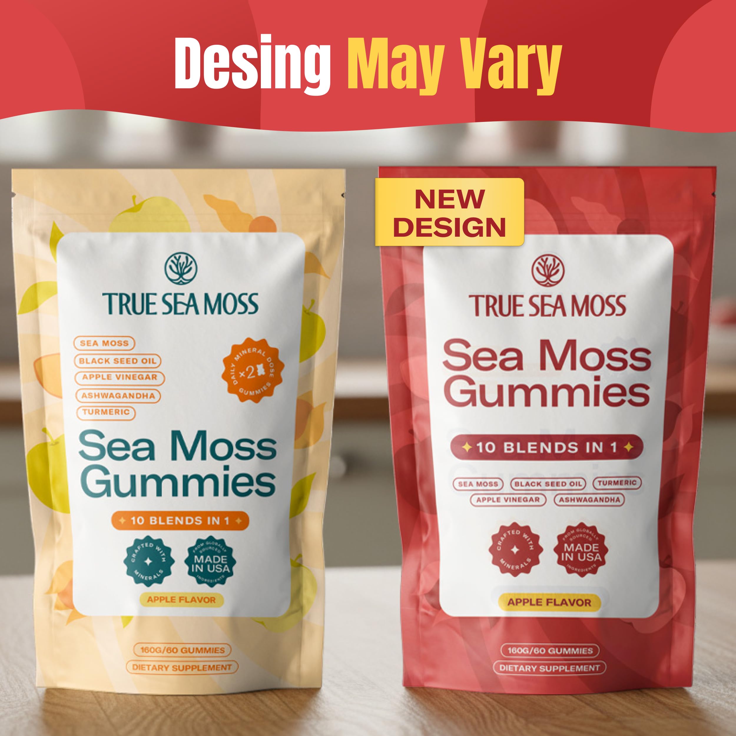 TrueSeaMoss gommes prise quotidienne avec deux gommes.