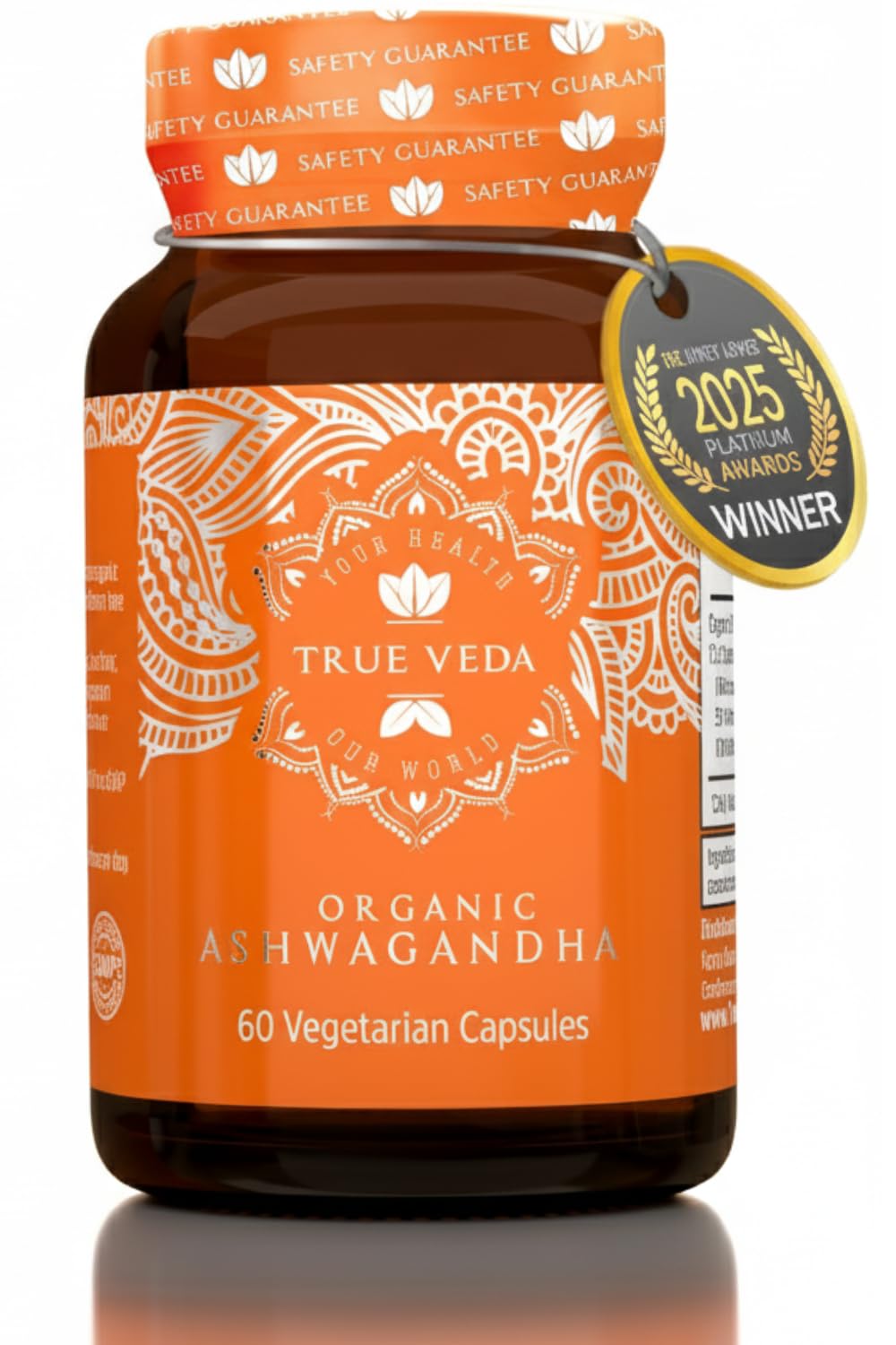 Gélules True Veda Ashwagandha KSM66 pour soutien bien-être quotidien