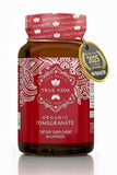 True Veda: capsules grenade bio pour une prise quotidienne pratique.