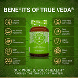 True Veda bouteille-gelules-vegan, pot pratique pour une prise quotidienne.