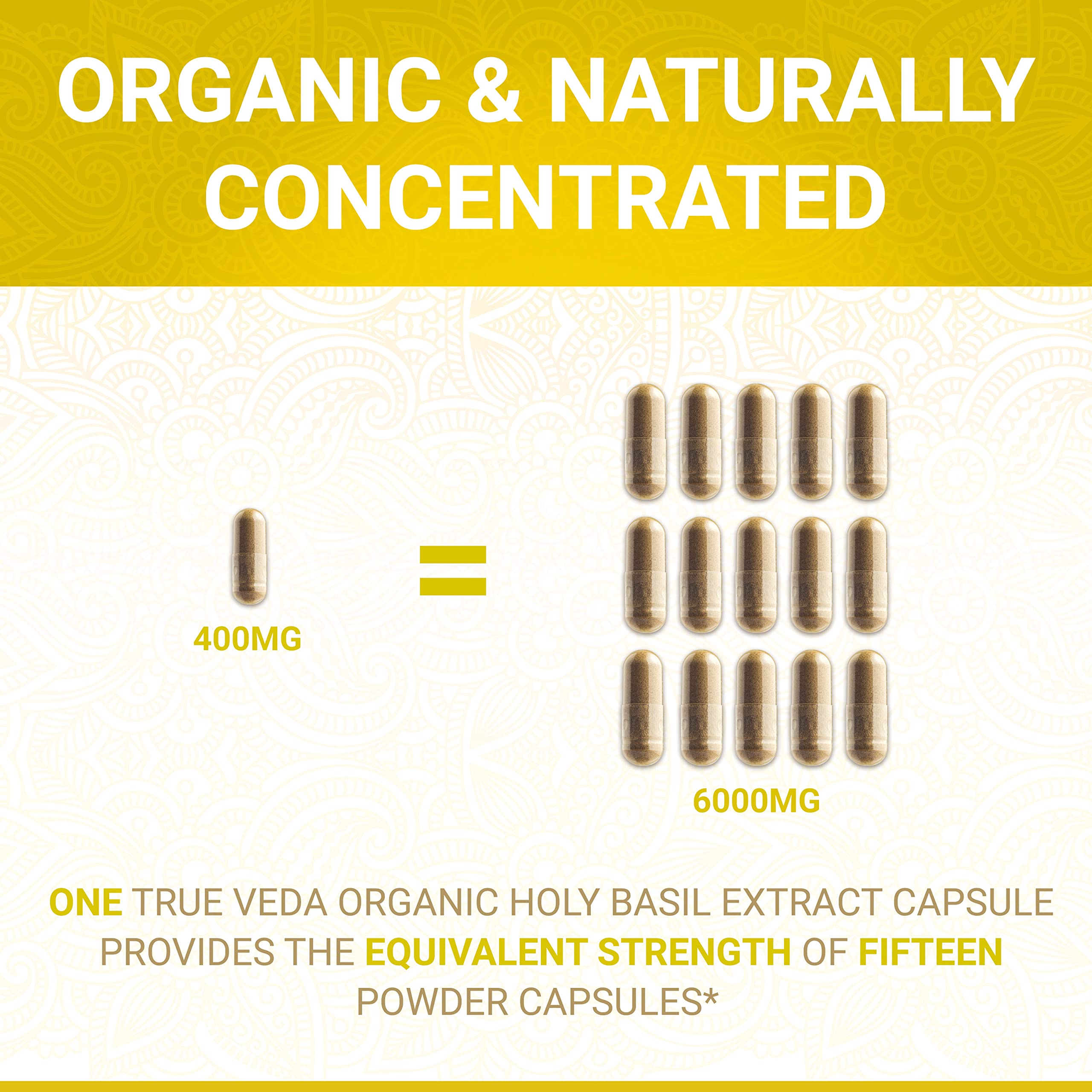Capsules True Veda Basilic Tulsi etui d'emballage, option pratique et naturelle.
