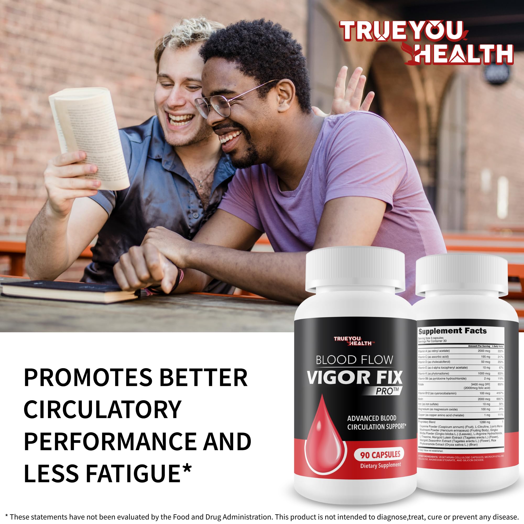 True You Health Blood Flow Vigor Fix Pro: soutien vasculaire et confort