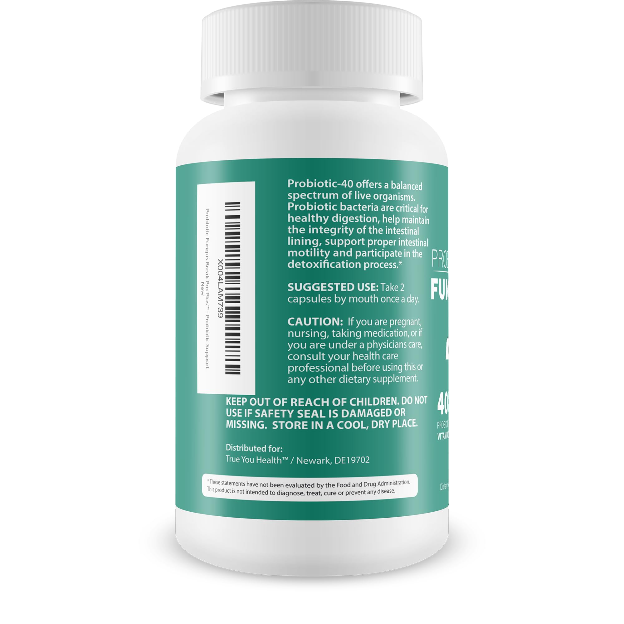 True You Health Probiotic Fungus Break Plus – Composition, probiotiques ciblés pour la récupération des ongles.