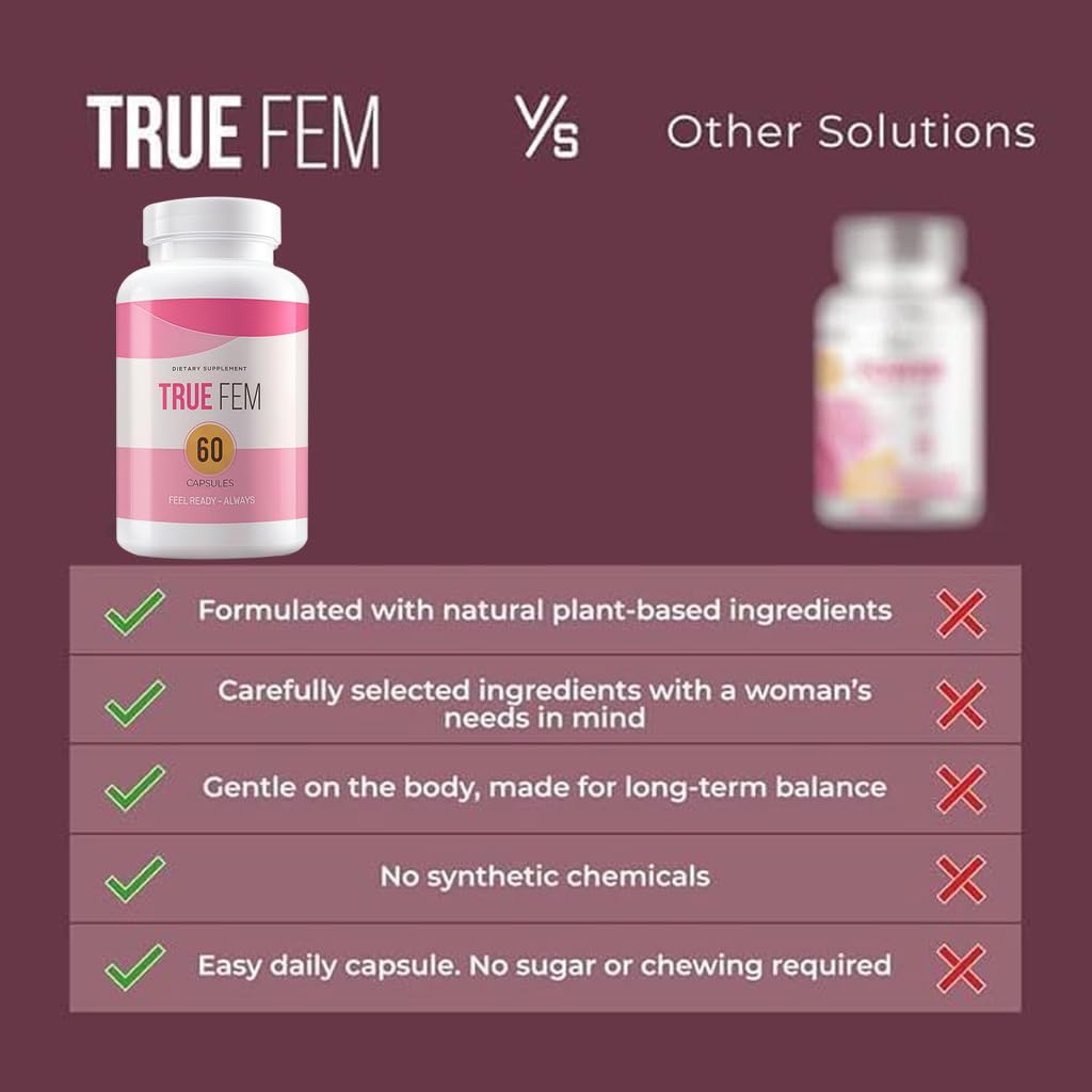 TRUE FEM boîte de capsules, rangement facile pour le quotidien