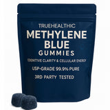 TRUEHEALTHIC gommes bleues de méthylène dans une bouteille pratique pour la routine quotidienne.