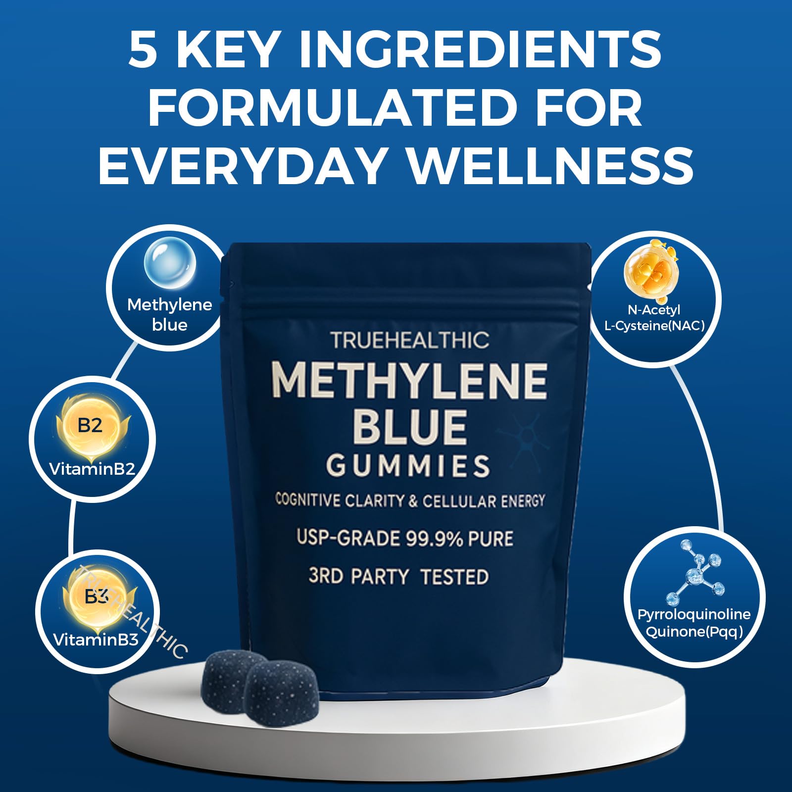 TRUEHEALTHIC gommes usage-quotidien – format pratique sans pilules
