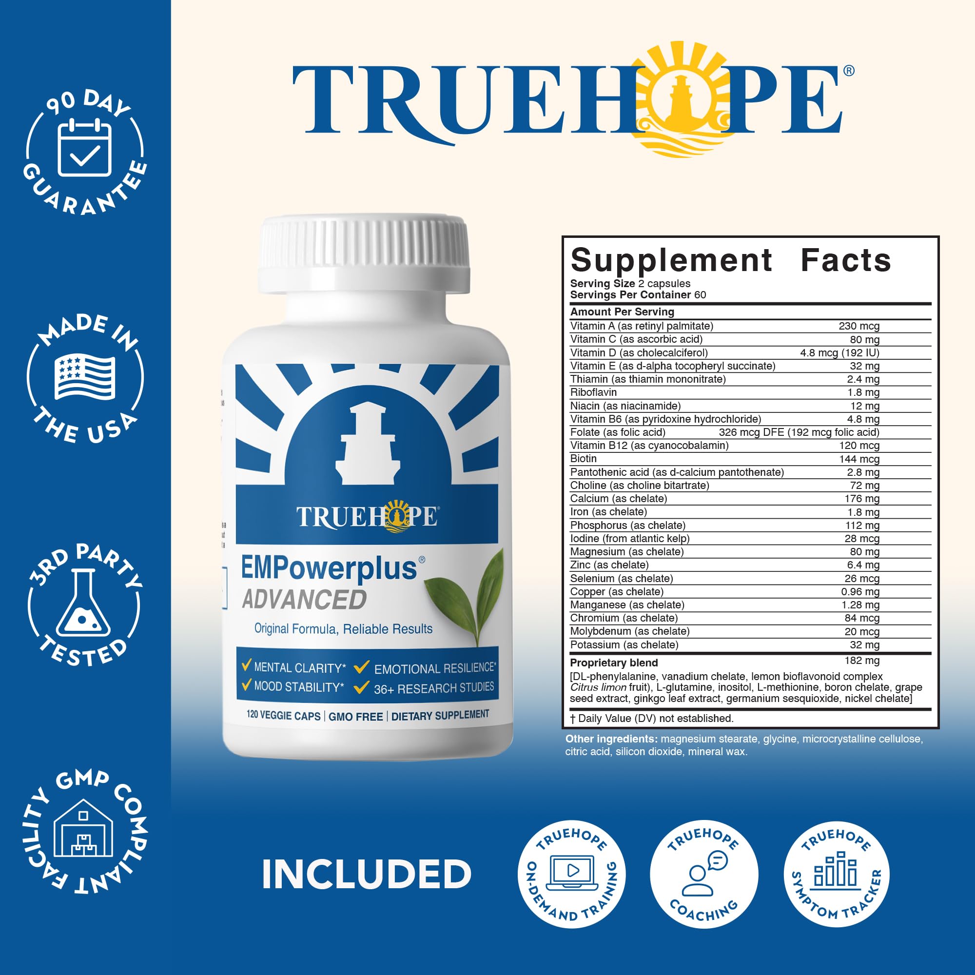 Truehope EMPowerplus Advanced - Technologie chelatee pour une meilleure absorption des minéraux