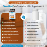 Emballage TRUEMED Lécithine tournesol 1200 mg, format pratique.