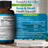 TRUEMED Gélules végétales D3 K2 120 pour absorption du calcium.