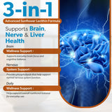 Flacon TRUEMED Lécithine tournesol 1200 mg, complément quotidien sans soja.