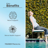 TRUEMED Neuropathie Support, doseur, dosage simple pour une routine régulière.