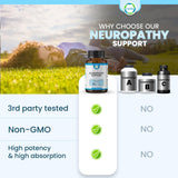 TRUEMED Neuropathie Support, étiquette, informations claires sur les ingrédients.