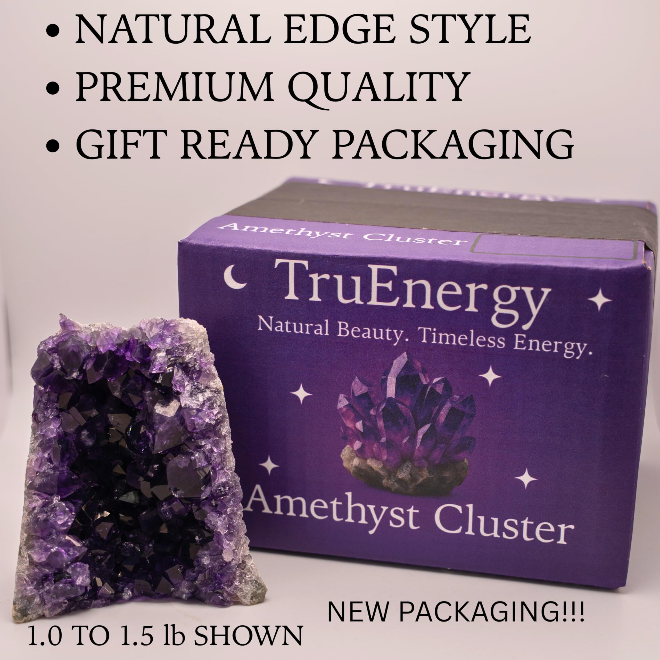 TruEnergy Améthyste géode grande taille prête à devenir pièce maîtresse décorative.
