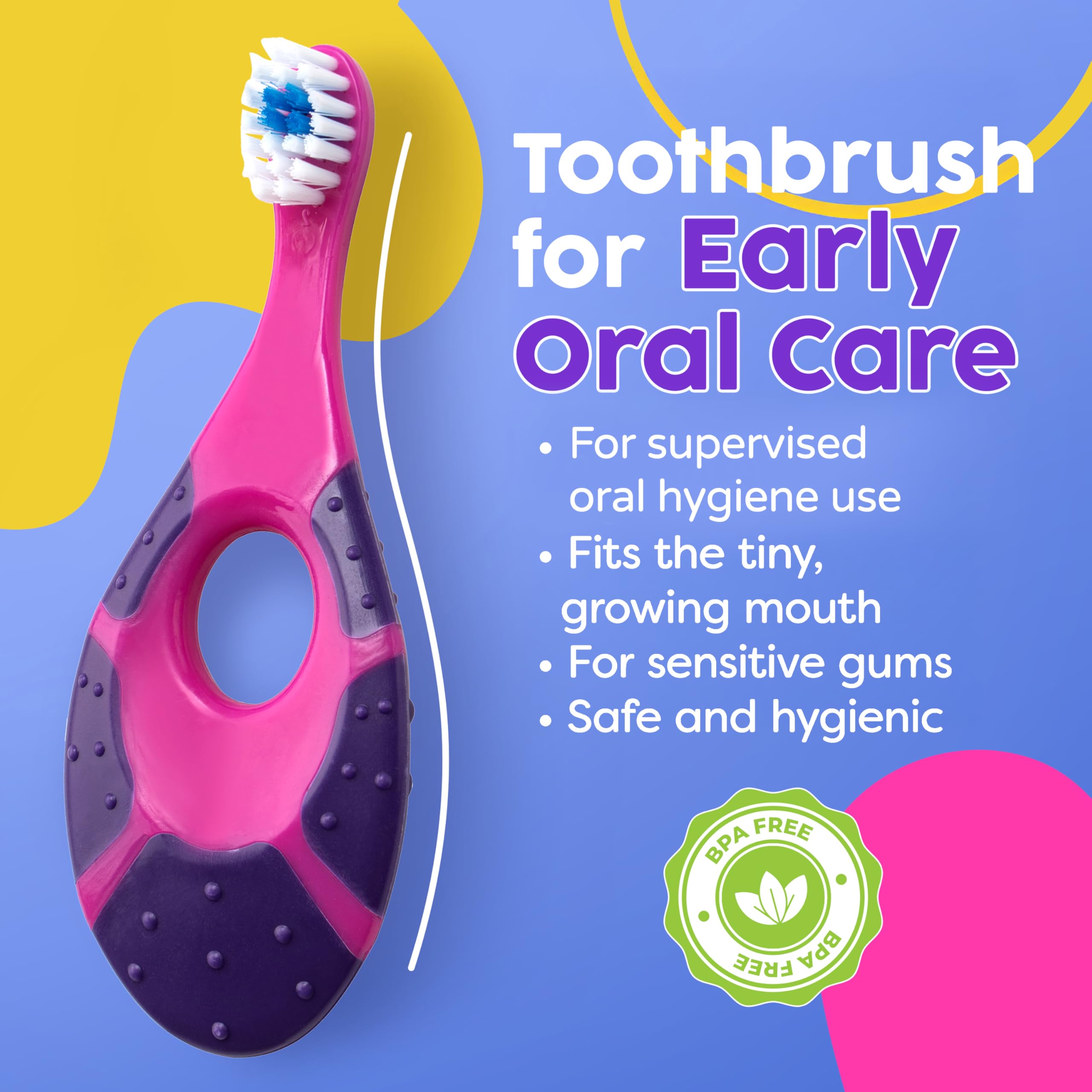 Trueocity brosse bébé, tête compacte et brins souples pour les séances supervisées.