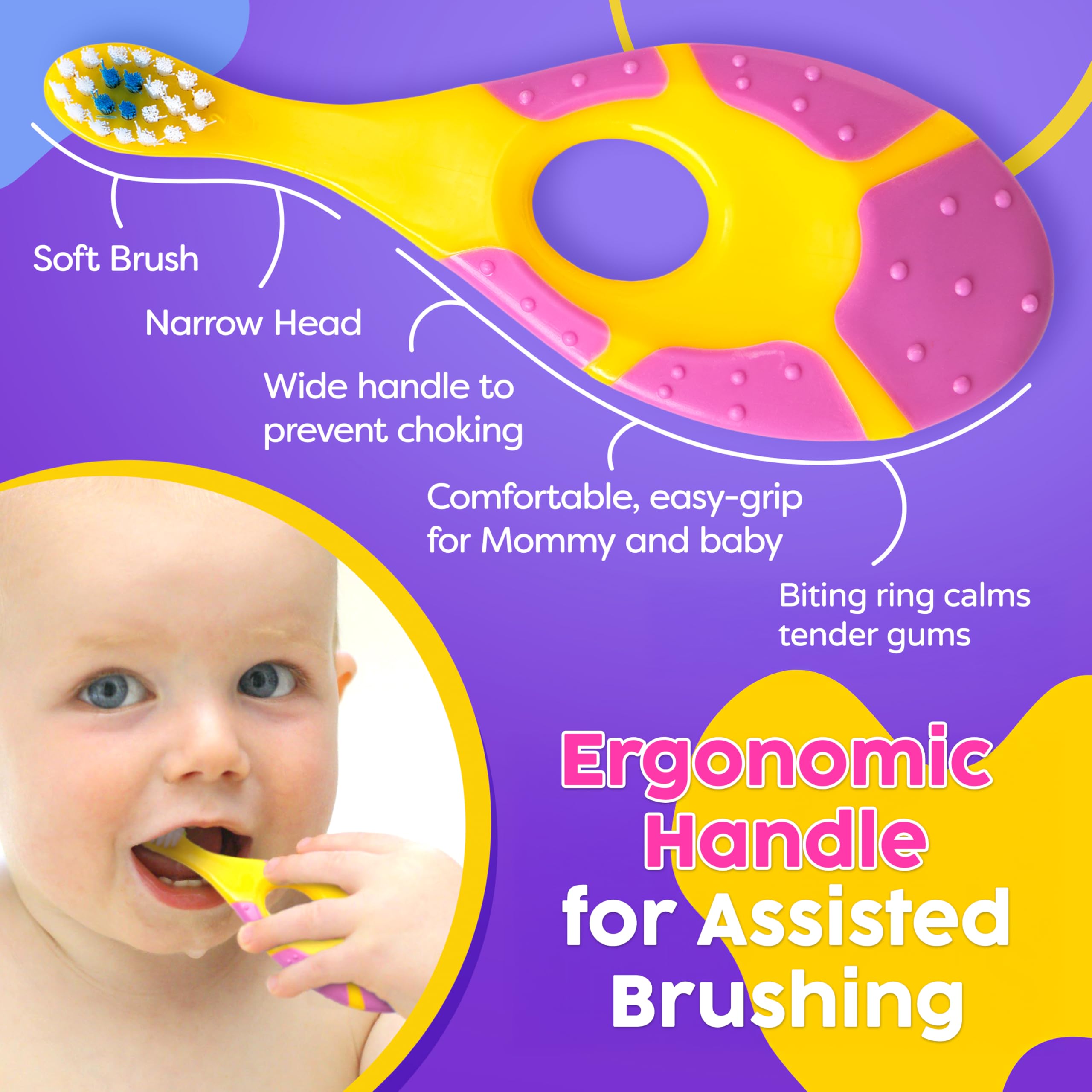 Ensemble Trueocity, lot de 4 brosses pour rotation et hygiène à domicile.