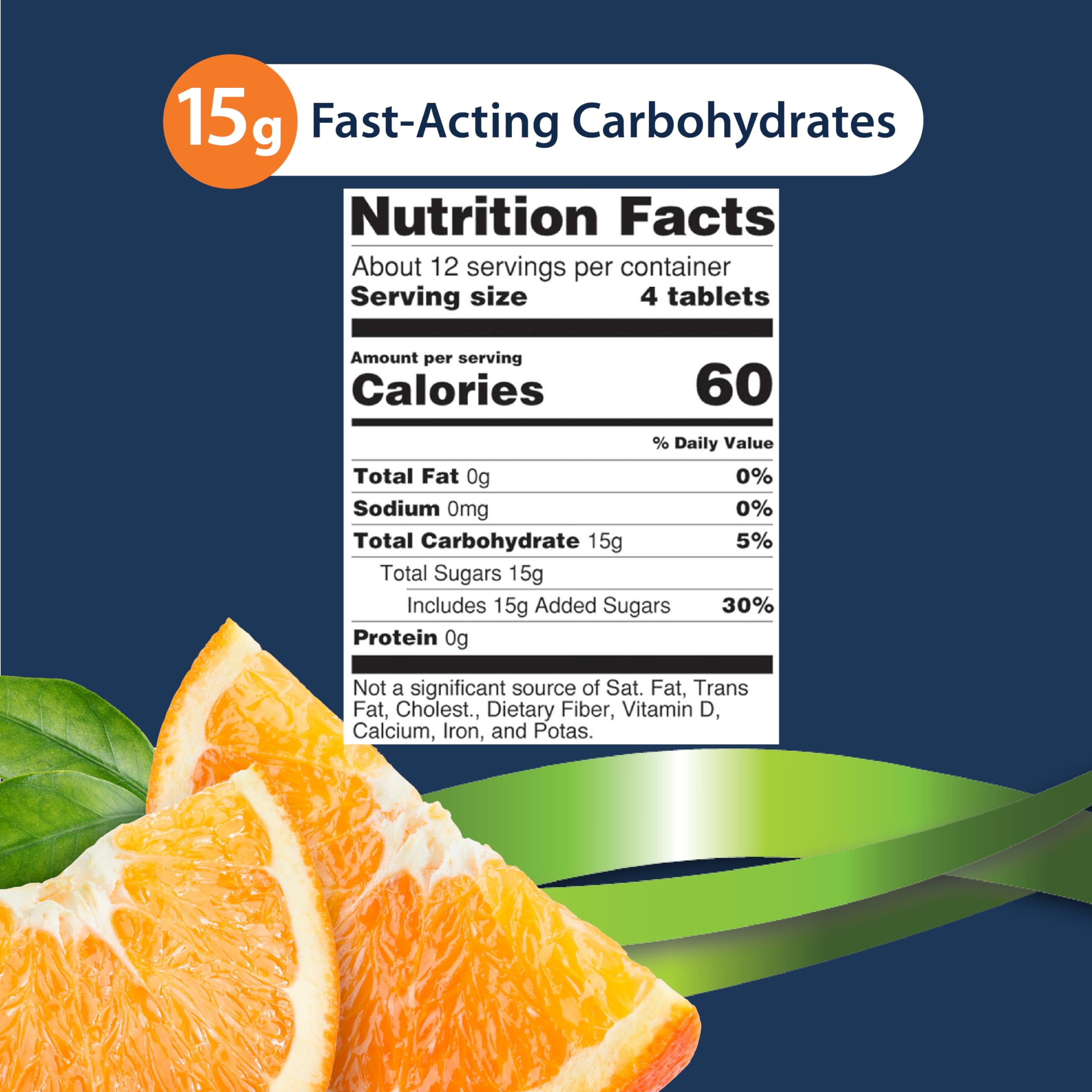TRUEplus tablettes glucose orange étiquette claire et format pratique pour la maison.