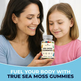 TrueSeaMoss Gummies - plan rapproché sur les fruits, expérience fruitée.