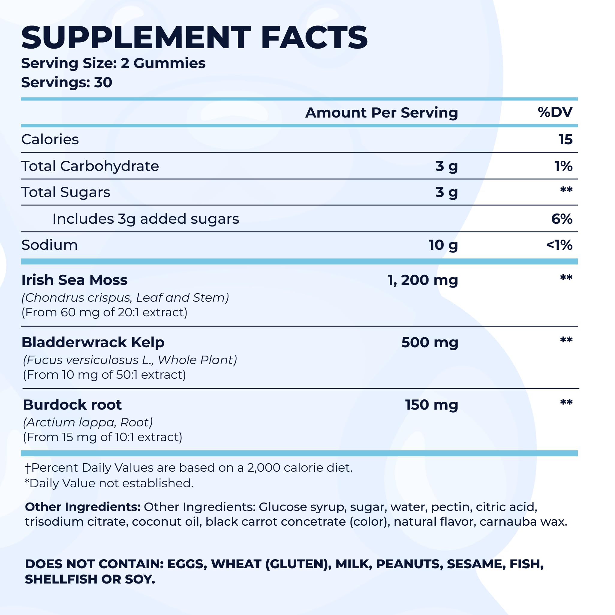 TrueSeaMoss Gummies - plan rapproché sur les fruits, goût naturel et fruité.